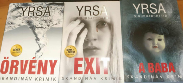 Yrsa Sigurdardóttir - 3 db skandináv krimi: Örvény + Exit + A baba