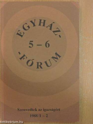 Paul M. Zulehner, Wildmann János - Egyházfórum - Szenvedtek az igazságért 1988/1-2