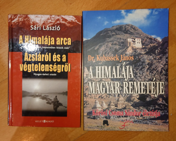 Sri Lszl, Kubassek Jnos - 2 db a Himaljval foglalkoz knyv: A Himalja magyar remetje, A Himalja arca