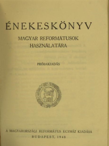 nekes knyv - magyar reformtusok hasznlatra