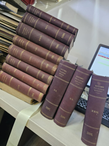 Petz Gedeon szerk. Némethy Géza, P. Thewrewk Emil Heinrich Gusztáv - Egyetemes philologiai közlöny 1890 I-II, 1891, 1896, 1898, 1900, 1901, 1902, 1903, 1904, 1905 (összesen 11db kötet)