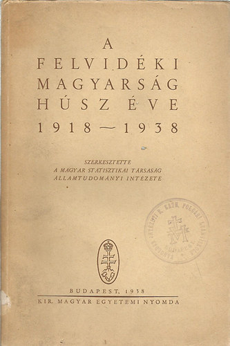 A felvid�ki magyars�g h�sz �ve 1918-1938