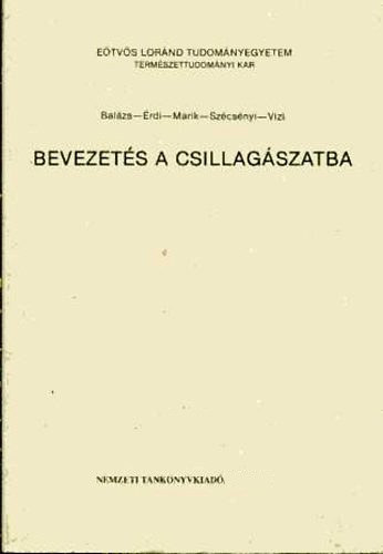 Balázs - Érdi - Marik - Szécsényi - Vízi - Bevezetés a csillagászatba - Kézirat