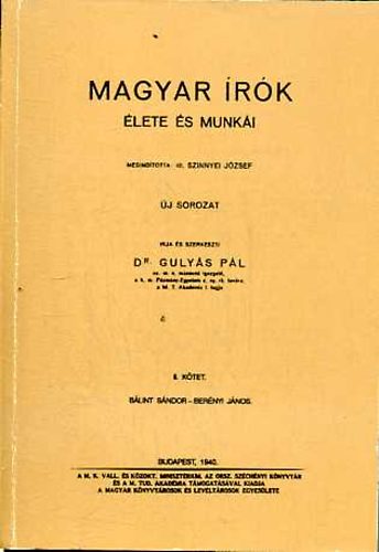 Szinnyei József - Magyar írók élete és munkái II. kötet