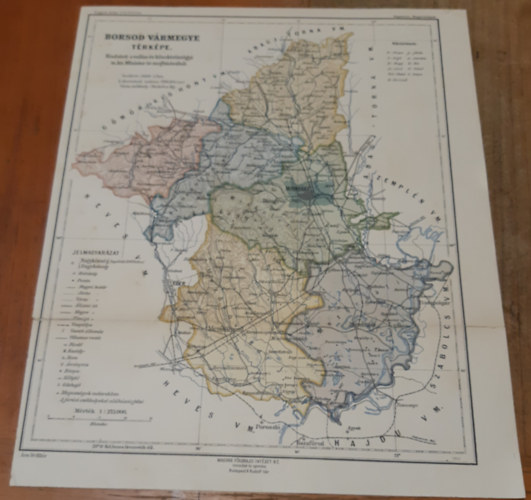 Borsod Vármegye térképe (Kogutowicz: megyei térképek)