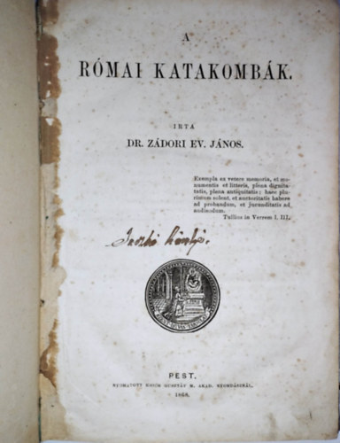 Zádori János - A római katakombák