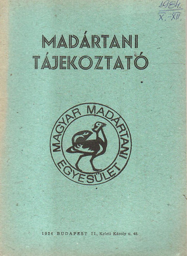 Nincs feltntetve - Madrtani tjkoztat 1984. oktber-december
