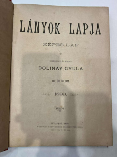 Dolinay Gyula (szerk) - L�nyok lapja XXV. �vfolyam (1899.)