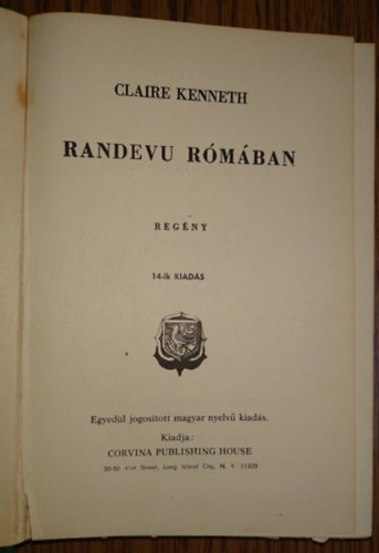 Claire Kenneth - Randevu Rómában