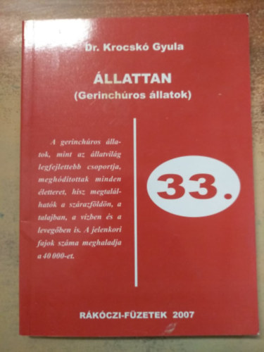 Dr. Krocsk Gyula - llattan - Gerinchros llatok