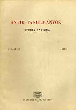 Moravcsik Gyula (szerk.) - Antik tanulm�nyok-Studia antiqua XVI. k�tet 2. sz�m