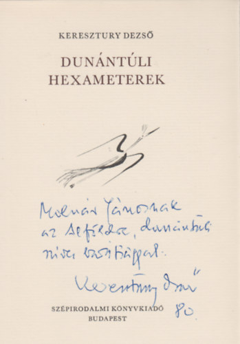 KERESZTURY DEZS� - Dun�nt�li hexameterek