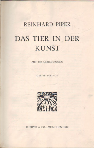 Reinhard Piper - Das tier in der kunst