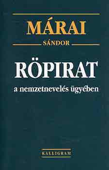 Mrai Sndor - Rpirat a nemzetnevels gyben