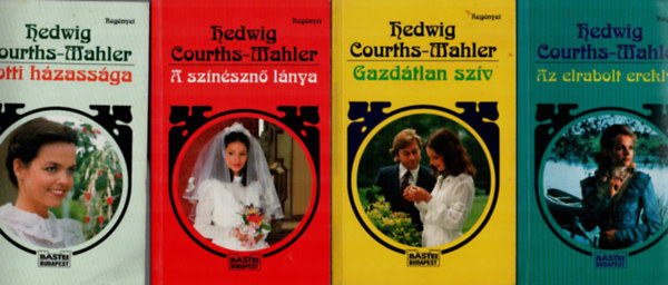 Hedwig Courths-Mahler - 4 db Hedwig Courths-Mahler együtt: Az elrabolt ereklye, Gazdátlan szív, A színésznő lánya, Lotti házassága.