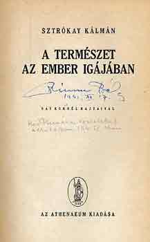 Sztrókay Kálmán - A természet az ember igájában