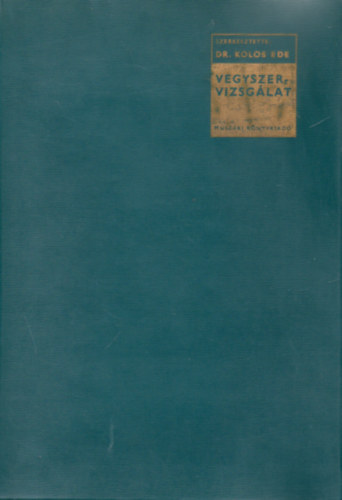 Dr.Kolos Endre - Vegyszervizsglat