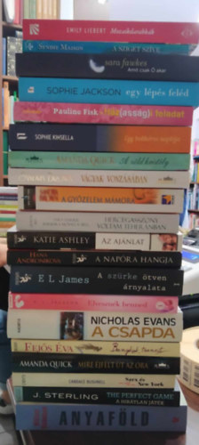 Tbb szerz, Sophie Kinsella, Amanda Quick, Sandra Brown, E L James, Nicholas Evans - 20 db romantikus m: A hibtlan jtk+Elvesznk benned+Az ajnlat+Egy lps feld