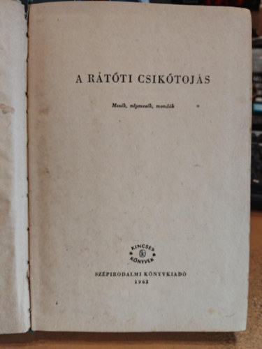 Varga Katalin \(vl.) - A rtti csiktojs \(mesk, npmesk, mondk)