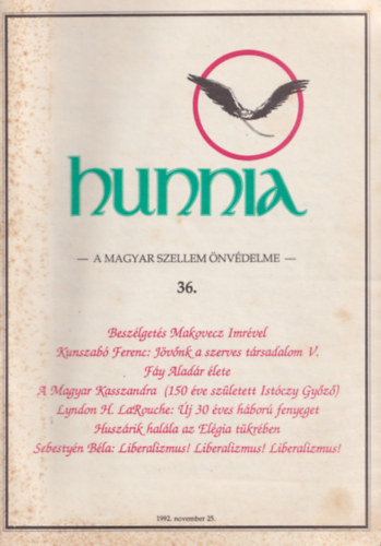 Kunszab Ferenc (fszerk.) - Hunnia - A magyar szellem nvdelme 36.