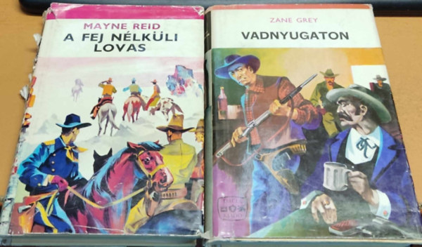 Zane Grey, Mayne-Reid - 2 db western: A fej nlkli lovas + Vadnyugaton