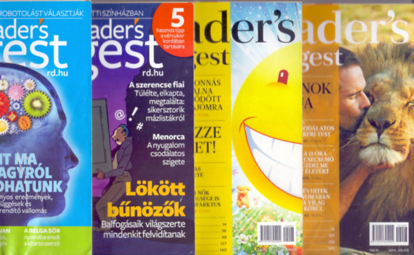 Lukcs Tams - Szentirmai Dra (szerk.) - Ngy db. Reader's Digest - Eurpa legolvasottabb magazinja, 2014. Mrcius-prilis, Jnius-Jlius.