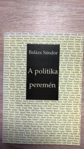 Balzs Sndor - A politika peremn