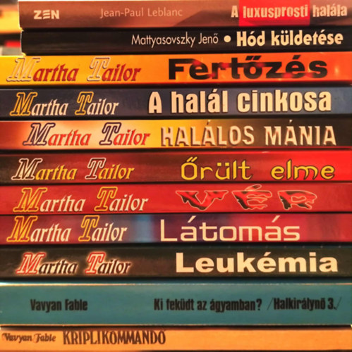 Martha Tailor, Vavyan Fable, Mattyasovszky Jenő, Jean-Paul Leblanc - 11 db krimi regény