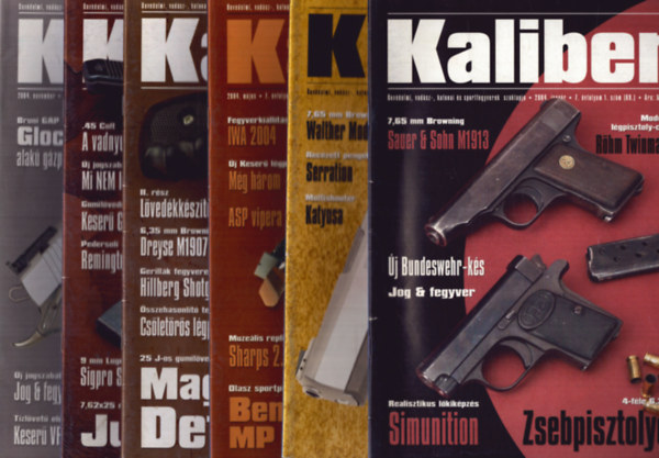 Kalmr Zoltn (fszerk.) - Kaliber 2004/1., 3., 5., 9., 10. 11. szmok (6 db)