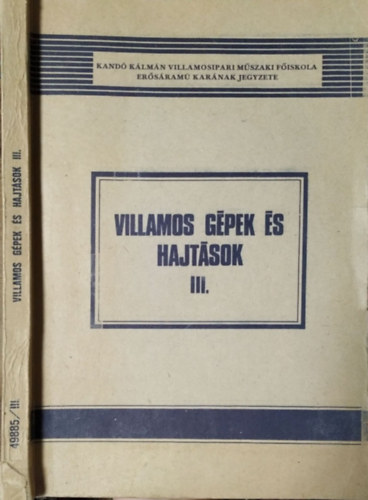 Uray Vilmos - Villamos gpek s hajtsok III.