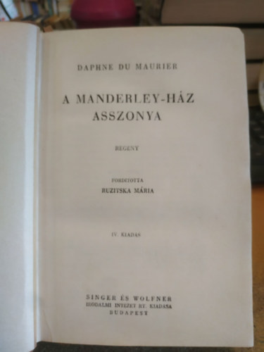Daphne Du Maurier - A Manderley-h�z asszonya
