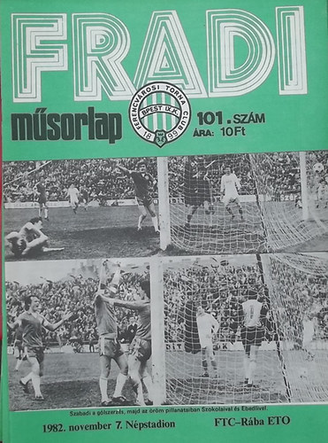 Nagy Béla (szerk.) - Fradi műsorlap 101. szám