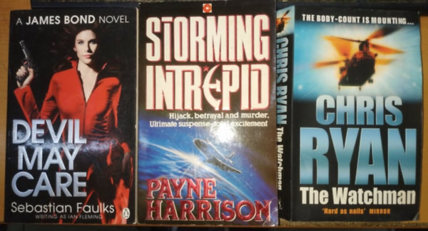 Chris Ryan, Payne Harrison, Sebastian Faulks - Devil May Care + Storming Intrepid + The Watchman (3 kötet)