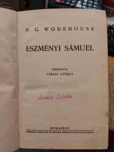 P. G. Wodehouse - Eszmnyi Smuel (I. kiads)