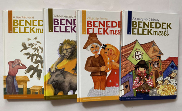 Benedek Elek - 5 DB BENEDEK ELEK KÖTET A "BENEDEK ELEK MESÉI" SOROZATBÓL:1. A TIZENKÉT VARJÚ (10.) 2. AZ ARANYSZŐRŐ BÁRÁNY (3.) 3. TÖBBET ÉSSZEL, MINT ERŐVEL! (8.) 4. VILÁGSZÉP ILONKA (7.) 5. A CSILLAGSZEMŰ JUHÁSZ (18.)