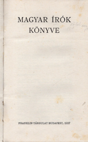 Franklin-Társulat - Magyar írók könyve