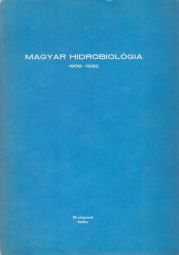 Entz Bla-szerk. - Magyar hidrobiolgia 1958-1982