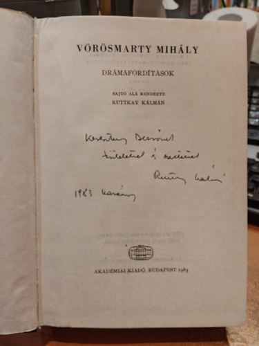 Vrsmarty Mihly - Vrsmarty Mihly sszes mvei 12: Drmafordtsok (kritikai)