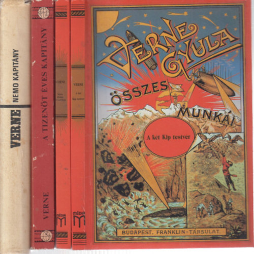 Verne Gyula (Jules Verne) - 4 db. kalandregny (A kt Kip testvr + Vres drma Livniban + A tizent ves kapitny + Nemo kapitny)