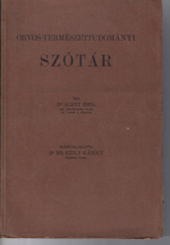 Alexy Emil - Orvos-termszettudomnyi sztr