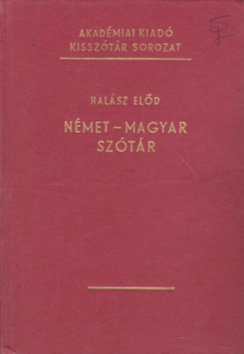 Halsz Eld - Nmet-magyar sztr