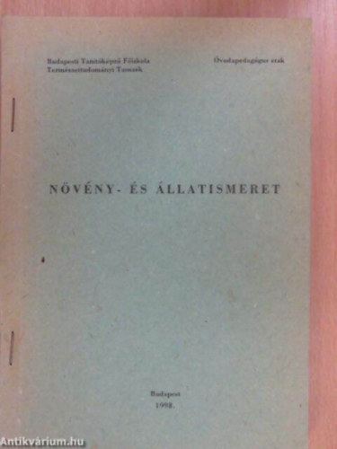 Biharin dr. Krek Ilona, Kanczler Gyuln dr., Lgler Judit - Nvny- s llatismeret