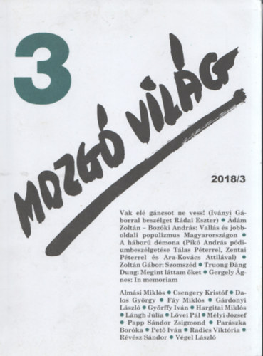 P. Sz�cs Julianna (szerk.) - Mozg� vil�g 2018/3