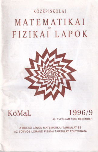 Olh Vera (fszerk.) - Kzpiskolai matematikai  s fizikai lapok 1996/9