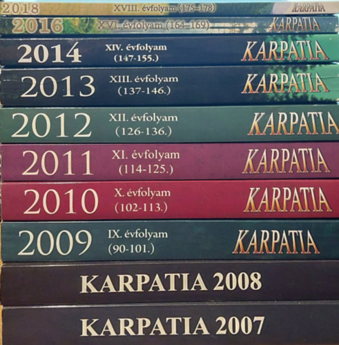 Kárpátia - A gondolkodó magyarok lapja: 2007,2008,2009,2010,2011,2012,2013,2014, 2016,2018