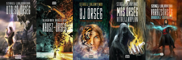 Szergej Lukjanyenko, Arkagyij Suspanov, Vlagyimir Vasziljev, Vitalij Kaplan - 5 db sci-fi reg�ny az �rs�g sorozatb�l: Utols� �rs�g (�rs�g 4.) + K�osz-�rs�g (�rs�g 5.) + �j �rs�g (�rs�g 6.) + M�s �rs�g (�rs�g 7.) + Var�zs�rs�g (�rs�g 10.) (az �rs�g sorozat 4., 5., 6., 7. �s 10. r�sze)