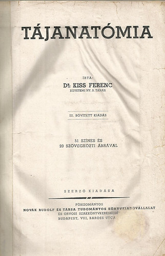 Kiss Ferenc - Tájanatómia