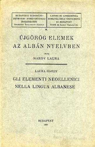 Hardy Laura - jgrg elemek az albn nyelvben (ktnyelv)