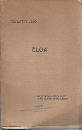 Komjthy Jen - loa nejhez irt kltemnyciklusa