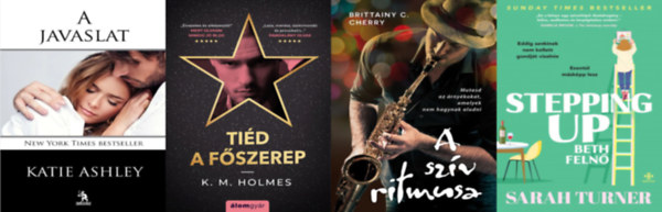 K. M. Holmes, Sarah Turner, Katie Ashley, Brittainy C.Cherry - 4 db romantikus regny: Tid a fszerep + Stepping Up - Beth feln + A szv ritmusai